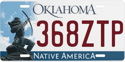 OK license plate 368ZTP