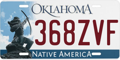 OK license plate 368ZVF