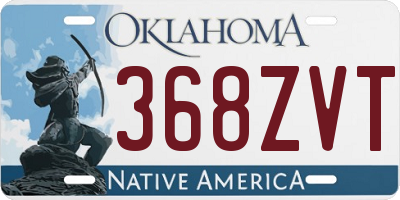 OK license plate 368ZVT