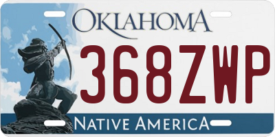 OK license plate 368ZWP