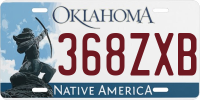 OK license plate 368ZXB