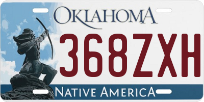 OK license plate 368ZXH