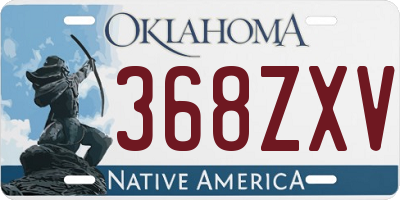 OK license plate 368ZXV