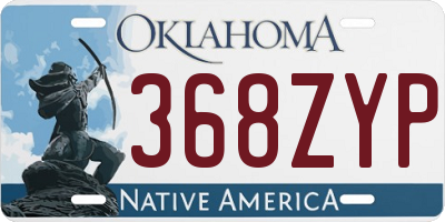 OK license plate 368ZYP