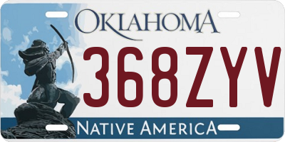 OK license plate 368ZYV