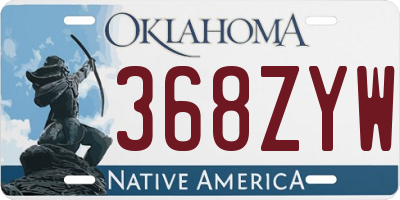 OK license plate 368ZYW