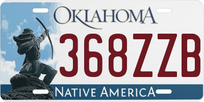 OK license plate 368ZZB