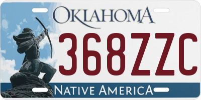 OK license plate 368ZZC