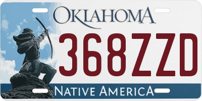 OK license plate 368ZZD