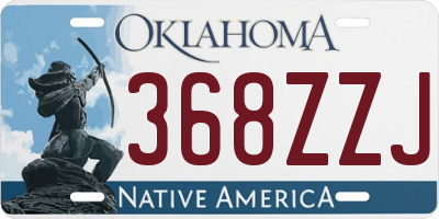 OK license plate 368ZZJ