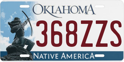 OK license plate 368ZZS