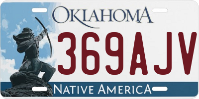 OK license plate 369AJV