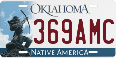 OK license plate 369AMC