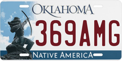 OK license plate 369AMG