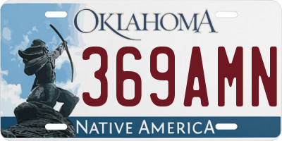 OK license plate 369AMN
