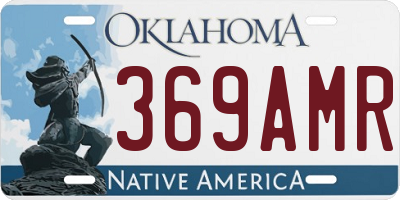OK license plate 369AMR