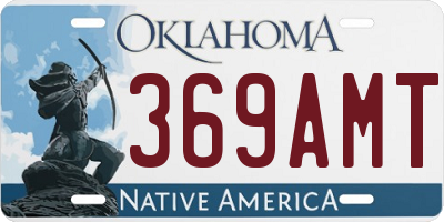 OK license plate 369AMT