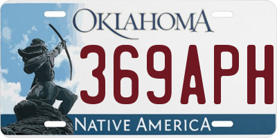 OK license plate 369APH