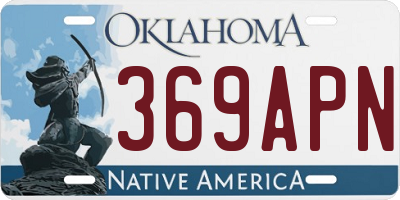 OK license plate 369APN