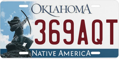 OK license plate 369AQT