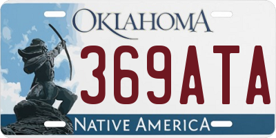 OK license plate 369ATA