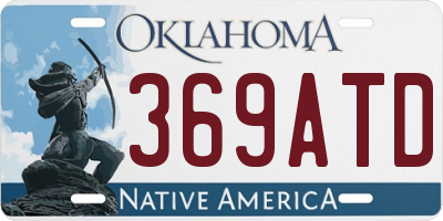 OK license plate 369ATD