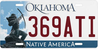 OK license plate 369ATI