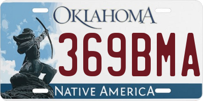 OK license plate 369BMA