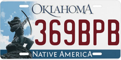 OK license plate 369BPB
