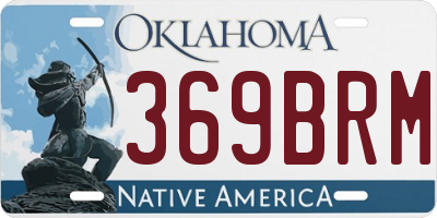 OK license plate 369BRM