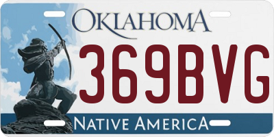 OK license plate 369BVG