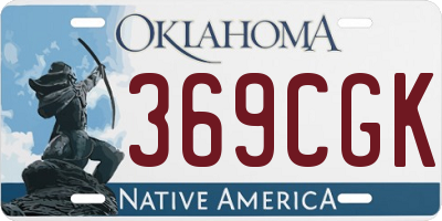 OK license plate 369CGK