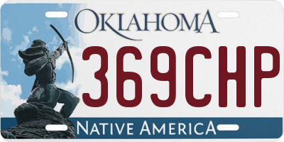 OK license plate 369CHP