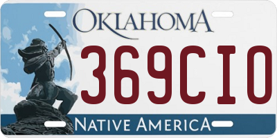 OK license plate 369CIO