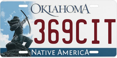 OK license plate 369CIT