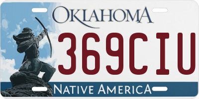 OK license plate 369CIU
