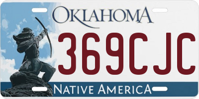 OK license plate 369CJC
