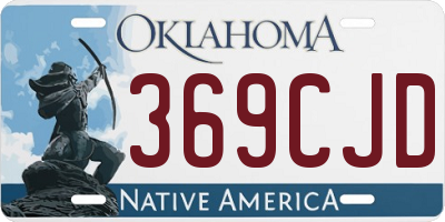 OK license plate 369CJD