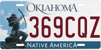 OK license plate 369CQZ