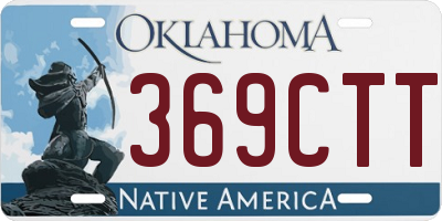 OK license plate 369CTT