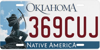 OK license plate 369CUJ
