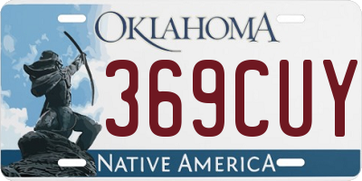 OK license plate 369CUY