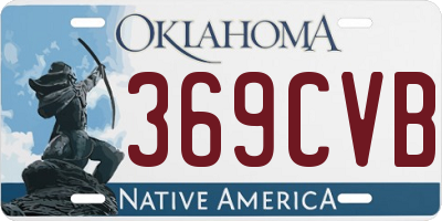 OK license plate 369CVB