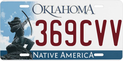 OK license plate 369CVV