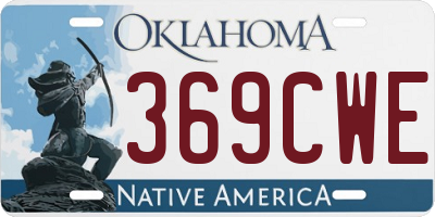 OK license plate 369CWE