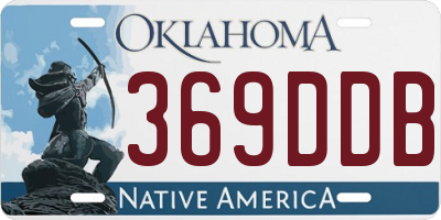 OK license plate 369DDB