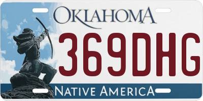 OK license plate 369DHG