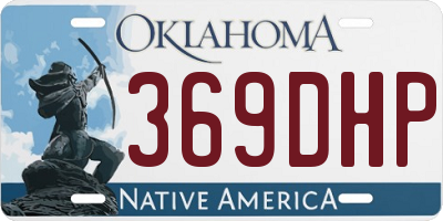 OK license plate 369DHP