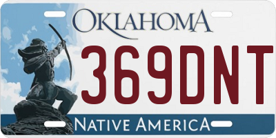 OK license plate 369DNT