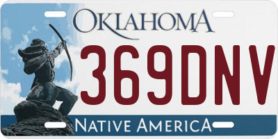OK license plate 369DNV